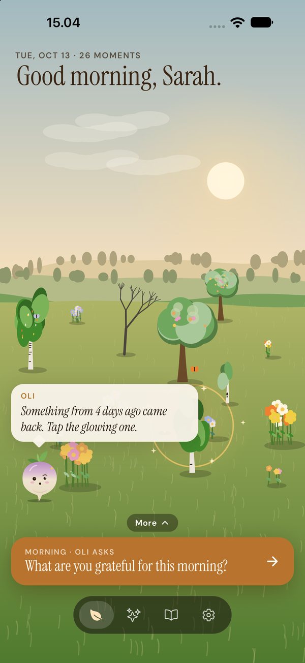 A fuller garden on a fresh morning, with trees and flowers